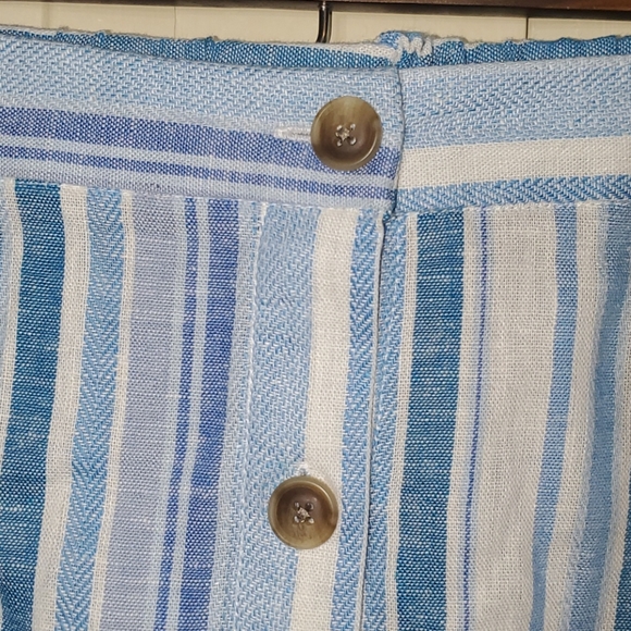 Marissa Olivia Summer Stripe Midi Skirt NWOT L - Picture 5 of 10